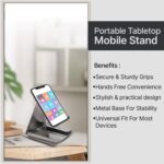 Premium Small Desktop Mobile Phone Stand Holder for Smartphones (1 Pc) - Image 3