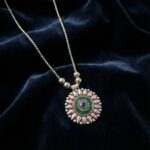 Oxidized Silver Finish Traditional Round Mandala Pendant Necklace (1 pC) - Image 5