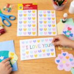 Colorful Heart Shape Decorative Sticker Set (4 Sheets, 112 Pc) - Image 4