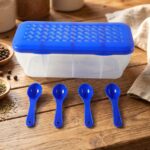 Kitchen Airtight 4-Section Storage Container / Pickle Jar 4 Spoons (1 Pc / Mix Color) - Image 4