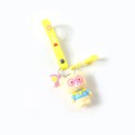 Cute Cartoon Teddy Bear Keychain with Yellow I Love You Strap (1 Pc) - Image 4