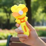 Hand Press Mini Portable Fan Toy (1 Pc, Mix Color & Design) - Image 10