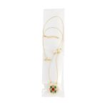 Elegant Traditional Multicolor Stone & Pearl Pendant Chain (1 Pc) - Image 3