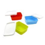 3-Piece Multicolor Airtight Container Set – Rectangular Food & Fridge Storage - Image 9