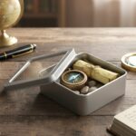 Square Metal Storage Tin Box with Transparent Window Lid (1 Pc, 9.5 x 9.5 Cm) - Image 5