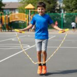 Yellow & White Beaded Skipping Jump Rope (1 Set) - Image 3