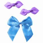 Elegant Satin Ribbon Bow Hair Clips Set (3 Pc) - Image 5