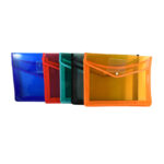 Transparent Document File Folder Multi-Color Button Closure File Bags (1 Pc / Mix Color) - Image 5
