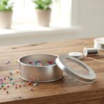 Round Metal Storage Tin Box with Transparent Window Lid (1 Pc, 9.5 x 9.5 Cm) - Image 3