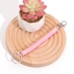 Elastic Spiral Coil Keychain Bracelet with Metal Key Ring and Clip Hook (1 Pc) - Image 3