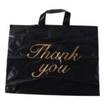 Premium Black Thank You Printed Plastic Carry Bag 30 × 39 Cm (1 Pc) - Image 5