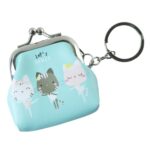 Cute Cartoon Cat Printed Mini Coin Purse Keychain (1 Pc) - Image 5