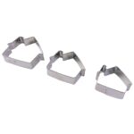 Stainless Steel House Shape Cookie Cutter Set (3 Pc Mix Design Set) - Image 4