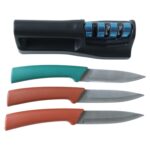 Multipurpose Kitchen Knife Set with Knife Sharpener (3 Pc Knife With Sharpener) - Image 5