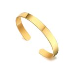 Elegant Gold Finish Open Cuff Bracelet Kada (1 Pc) - Image 5