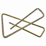 Premium Golden Crystal Triangle Saree Safety Pin Brooch (1 Pc) - Image 5