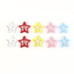 Metal Printed Star Shape Hair Clips (10 Pcs Set) - Image 5