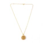 Traditional Gold-Tone Round Jhumka Pendant Chain Necklace (1 Pc) - Image 4