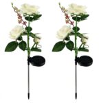 Solar Powered Decorative Garden Flower Lights Set of 2 - Image 5