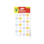 Colorful Heart Shape Decorative Sticker Set (4 Sheets, 112 Pc) - Image 5