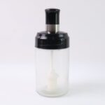 Clear Glass Oil Dispenser Bottle Integrated Silicone Basting Brush (250ml Approx) - Image 5