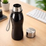 Stainless Steel Water Bottle with Carry Strap 600 ML - Image 5