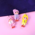 Cute Mini Doll Hanging Keychain Set (6 Pc Mix Color) - Image 6