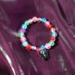 Premium Multicolor Crackle-Bead Stretch Bracelet (1 Pc) - Image 3