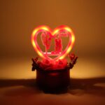 Soft Plush Teddy Bear with Heart-Shaped Love Showpiece Gift Set (2 Pc Set) - Image 4