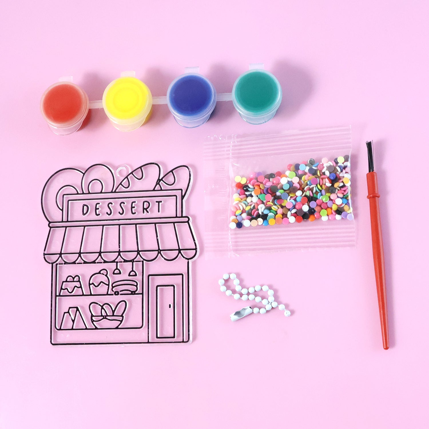 Kids Paint Coloring and Craft Activity Set with Beads