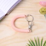 Elastic Spiral Coil Keychain Bracelet with Metal Key Ring and Clip Hook (1 Pc) - Image 4