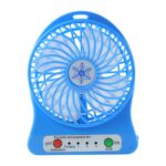 Portable Rechargeable Mini Table Fan With LED Light And Battery (1 Pc) - Image 4
