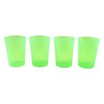 Reusable Plastic Drinking Tumblers - 4-Piece Transparent Water Cup Set - Image 4