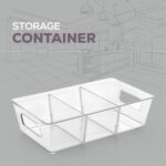 Plastic Refrigerator Organizer Bins, 1 Stackable Fridge Organizers with Handle, Clear Organizing Food Fruit Vegetables Pantry Storage Bins for Freezer kitchen Cabinet Organization and Storage (1 Pc Mix Color) - Image 10