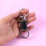 Premium Dual Ring Metal Key Holder with Rotating Swivel (1 Pc) - Image 3