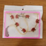 Traditional Red Lotus Design Necklace with Stud Earrings Set( 1 Set) - Image 7