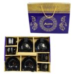 A One Ceramic Tea / cups / Mug Set With Leaf Shape Serving Bowl (8 Pcs set) - Image 5