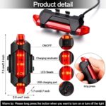 USB Rechargeable Bicycle LED Tail Light Set (1 Set) - Image 6