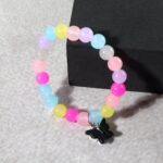 Premium Multicolor Pastel Bead Stretch Bracelet (1 Pc) - Image 3
