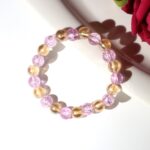 Elegant Dual-Tone Crystal Beaded Stretch Bracelet (1 Pc) - Image 3