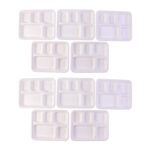 Vegnar 5 Compartment Compostable Bagasse Meal Tray 10 Pcs Set - Image 4