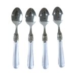 Premium Stainless Steel Dessert Spoon With Plastic Handle Set (4 Pc Set) - Image 5