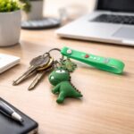 Cute Dinosaur Cartoon Keychain with Silicone Strap (1 Pc) - Image 6