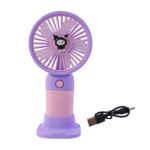 Cute USB Rechargeable Mini Desktop Fan with Stand for Office & Home - Image 4