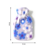 Floral Printed Soft Plush Hot Water Bag And Cover (19x12 Cm) - Image 6