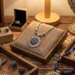 Oxidized Silver Finish Traditional Round Mandala Pendant Necklace (1 pC) - Image 4