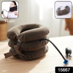 3 Layer Inflatable Cervical Neck Traction Support Collar (1 Pc) - Image 2