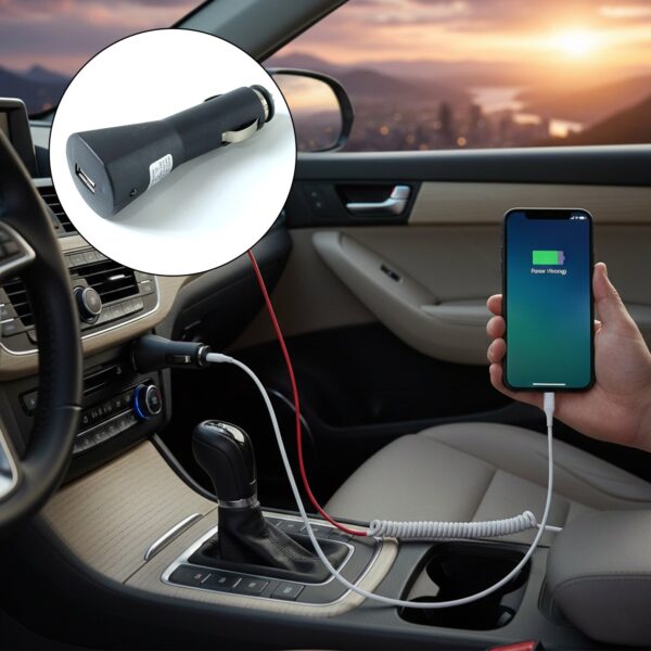 12V single USB car charger adapter for mobile phone charging