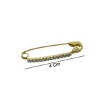 Decorative Golden Safety Pin Brooch Set (12 Pc Set) - Image 6