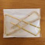 Premium Golden Crystal Triangle Saree Safety Pin Brooch (1 Pc) - Image 8